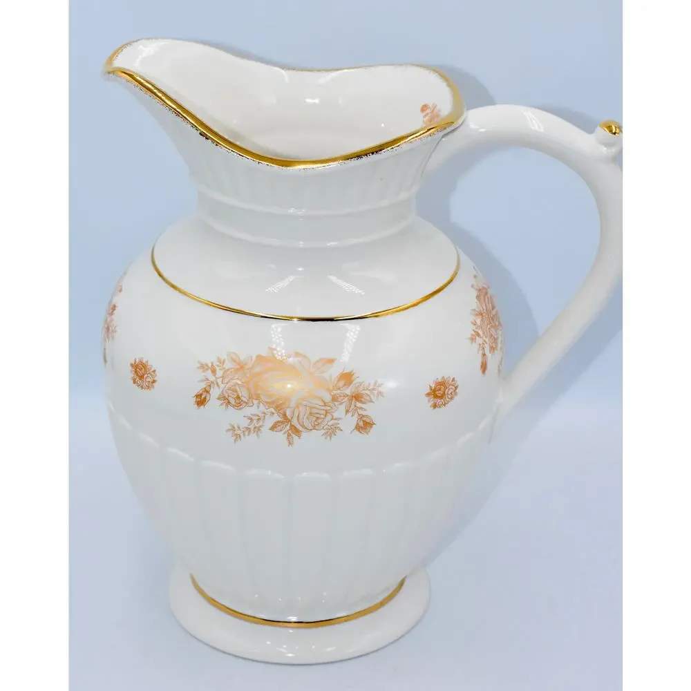 Royal Albert Old Country Roses Gold Trim Large Water Sweet Tea Pitcher Porcelain